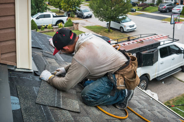 Professional Flat Roof Repair technician working in Kemblesville, PA